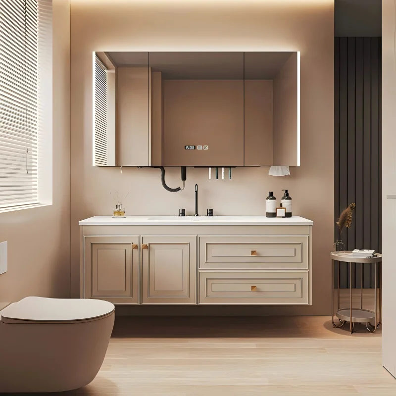 Luxury Bathroom Vanity Set Design with Sink and Bathroom Mirror. Bathroom Set Combination Available in Custom Sizes.
Luxury Bathroom Vanity Set Design with Sink and Bathroom Mirror. Bathroom Set Combination Available in Custom Sizes.