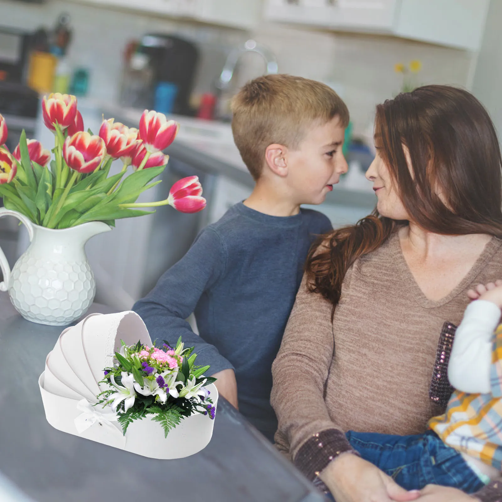 Confinement Gift Fresh Flower Packing Box Bouquet Packaging Wrapping Box Decorative Arrangement Boxes for Birthdays Xmas
Confinement Gift Fresh Flower Packing Box Bouquet Packaging Wrapping Box Decorative Arrangement Boxes for Birthdays Xmas