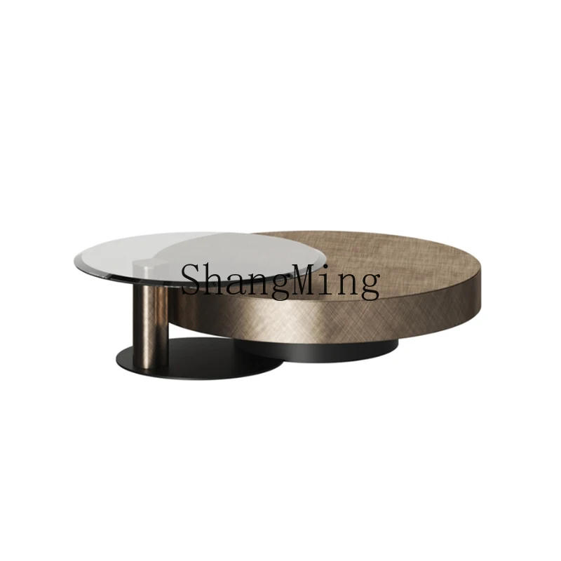 LXY minimalist modern light luxury small apartment living room household metal round combination coffee table
LXY minimalist modern light luxury small apartment living room household metal round combination coffee table