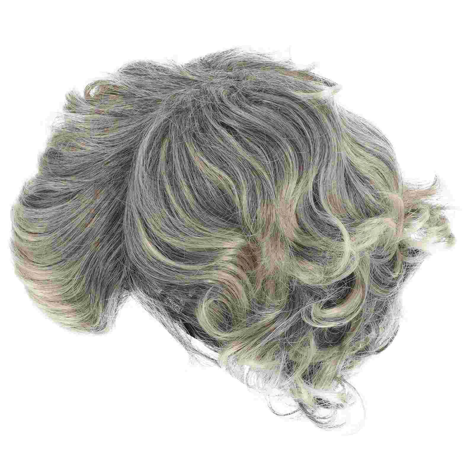Grayish White Halloween Grandma Prop Women Gray Short Curly Hairstyle Christmas Cosplay Accessory
Grayish White Halloween Grandma Prop Women Gray Short Curly Hairstyle Christmas Cosplay Accessory