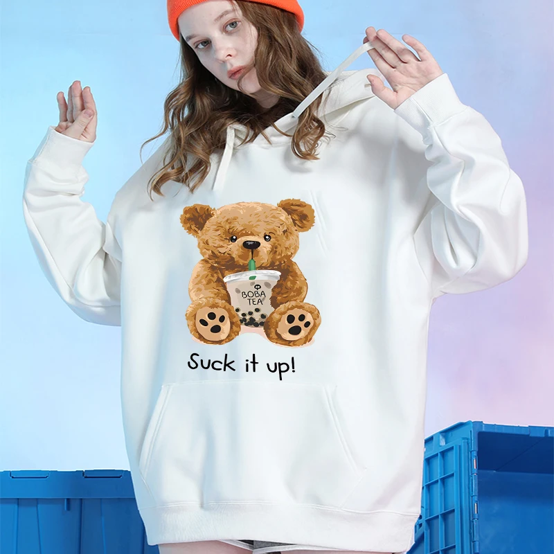 Women's Animal Bear Hoodie Autumn-winter Korean Fashion Vintage Long-sleeved Oversized Pullover Casual Sweatshirt
Women's Animal Bear Hoodie Autumn-winter Korean Fashion Vintage Long-sleeved Oversized Pullover Casual Sweatshirt