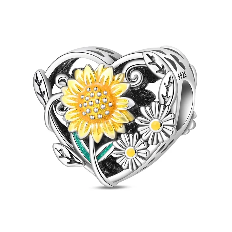 925 Sterling Silver Sunflower Charms Beads For Women Fit Original Bracelet DIY Birthday Party Jewelry Gifts
925 Sterling Silver Sunflower Charms Beads For Women Fit Original Bracelet DIY Birthday Party Jewelry Gifts
