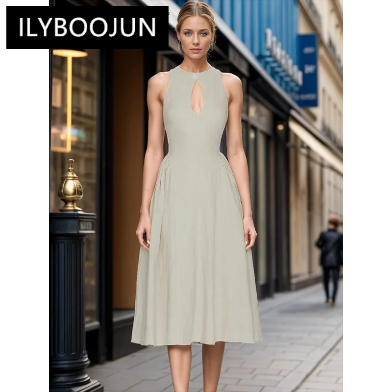 Hollow Out Slimming Round Neck Sleeveless Minimalist Elegant Dress Female New Dresses For Women 2024 Luxury Brand High Quality
Hollow Out Slimming Round Neck Sleeveless Minimalist Elegant Dress Female New Dresses For Women 2024 Luxury Brand High Quality