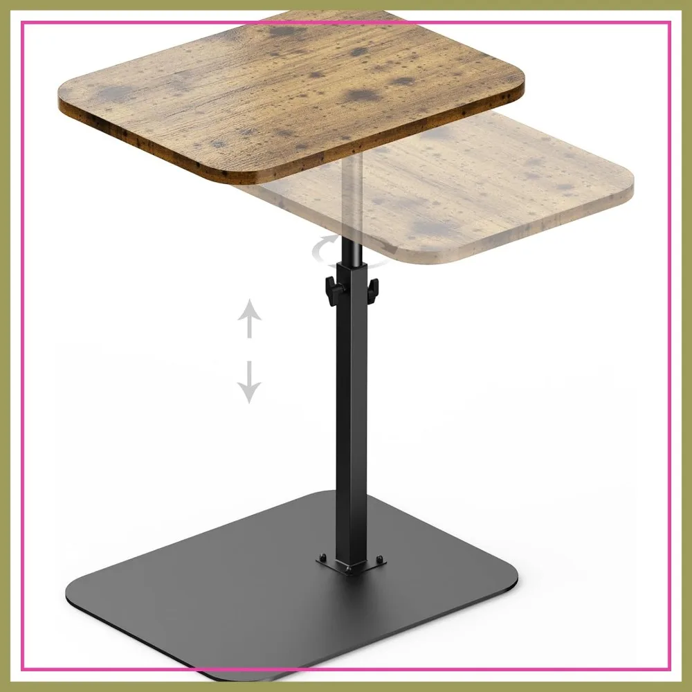 Large C-Shaped Side Table for Couch, Adjustable Height TV Tray with Swivel Metal Base
Large C-Shaped Side Table for Couch, Adjustable Height TV Tray with Swivel Metal Base