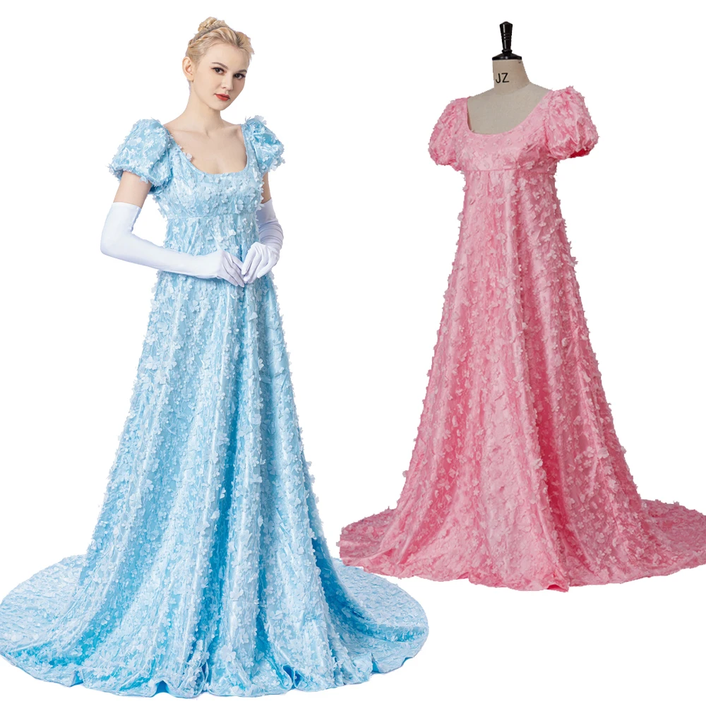 Daphne Cosplay Costume Vintage Blue Lace High Waistline Woman's Regency Era Ball Gown Tea Party Dress
Daphne Cosplay Costume Vintage Blue Lace High Waistline Woman's Regency Era Ball Gown Tea Party Dress