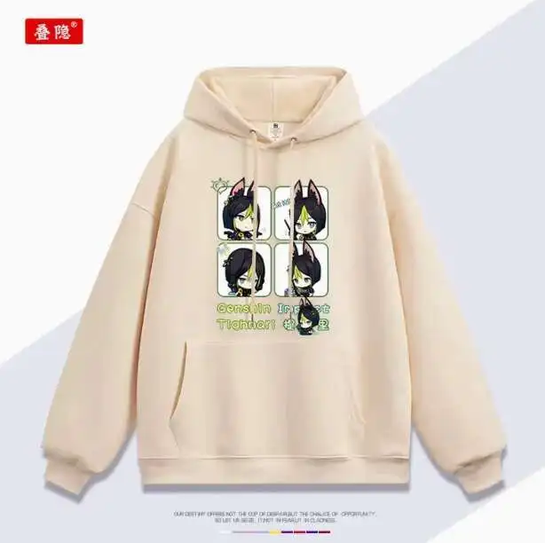 Anime Genshin Impact Tighnari Hooded Hoodie Cosplay Autumn Winter Men Women Coat Loose Jacket Tops anime
Anime Genshin Impact Tighnari Hooded Hoodie Cosplay Autumn Winter Men Women Coat Loose Jacket Tops anime