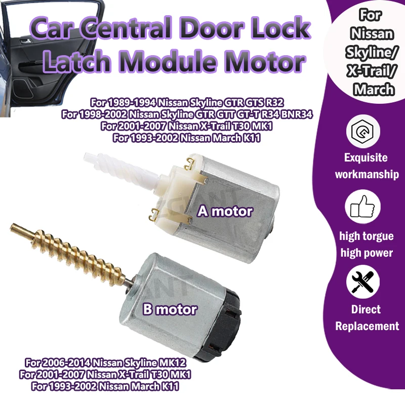 10400 370344/FC-282 For Skyline GTR GTS R32/GTT GT-T R34 BNR34/X-Trail T30/March Car Central Door Lock Latch Module Motor 12V DC
10400 370344/FC-282 For Skyline GTR GTS R32/GTT GT-T R34 BNR34/X-Trail T30/March Car Central Door Lock Latch Module Motor 12V DC