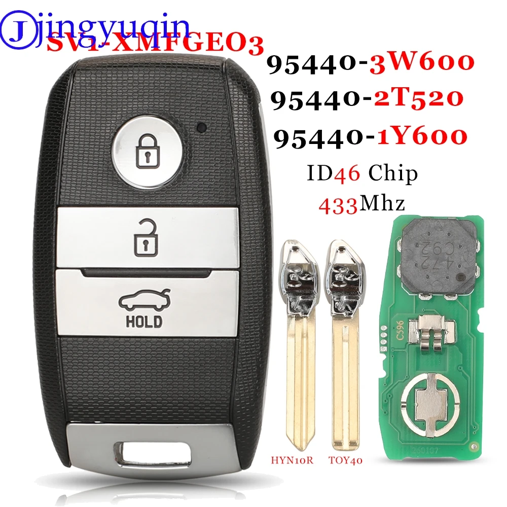 jingyuqin 433MHz ID46 95440-3W600/2T520/1Y600/2P550 Car Remote Key For KIA Sportage Picanto Optima Sorento Venga Carens K5 KX3
jingyuqin 433MHz ID46 95440-3W600/2T520/1Y600/2P550 Car Remote Key For KIA Sportage Picanto Optima Sorento Venga Carens K5 KX3
