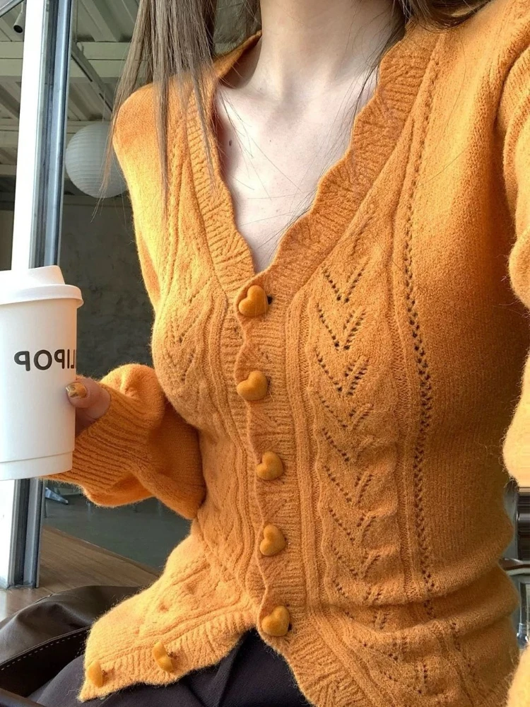 Women Hollow Out Cardigan Coat Spring Clothing V-neck Single Breasted Sueter Mujer Knitted Slim Fit Sweater Korean Pull Femme
Women Hollow Out Cardigan Coat Spring Clothing V-neck Single Breasted Sueter Mujer Knitted Slim Fit Sweater Korean Pull Femme