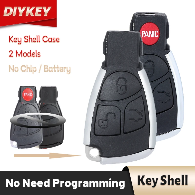 DIYKEY Modified Remote Car Key Shell Case Fob 3 /4 Button for Mercedes-Benz C E S B Class CLK CLS SLK 2001-2010 Replacement Key
DIYKEY Modified Remote Car Key Shell Case Fob 3 /4 Button for Mercedes-Benz C E S B Class CLK CLS SLK 2001-2010 Replacement Key