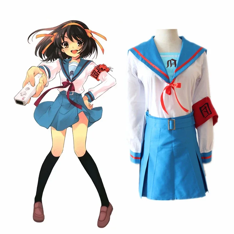 Anime The Melancholy Of Haruhi Suzumiya Cosplay Costume Sailor Suit Suzumiya Haruhi No Yuutsu Skirts School Uniform
Anime The Melancholy Of Haruhi Suzumiya Cosplay Costume Sailor Suit Suzumiya Haruhi No Yuutsu Skirts School Uniform