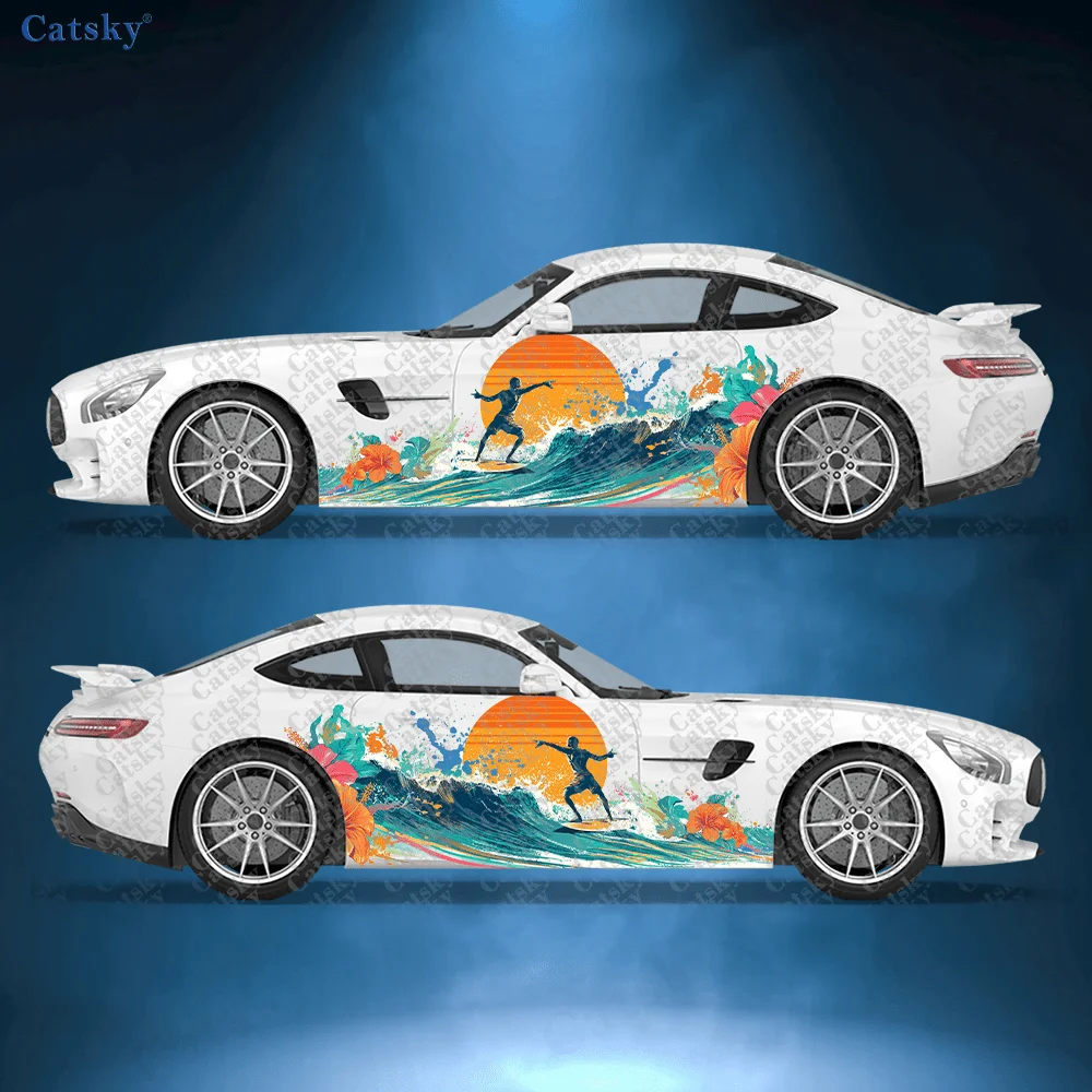 2pcs Surfer Man on Waves Car Sticker, Durable, Fade-resistant, Enhance The Beauty of Your with Bold Art Design Car Vinyl Wrap
2pcs Surfer Man on Waves Car Sticker, Durable, Fade-resistant, Enhance The Beauty of Your with Bold Art Design Car Vinyl Wrap