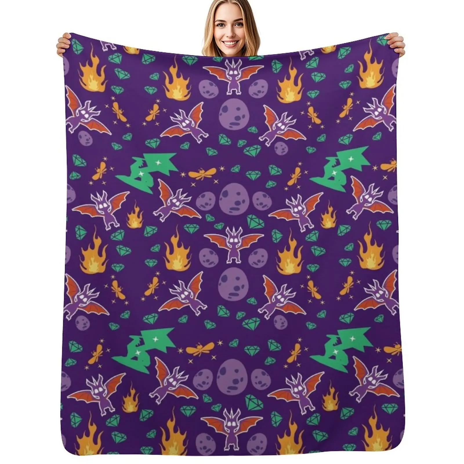 Spyro Pattern Throw Blanket Cozy Sofa Blanket for TV Watching Napping
Spyro Pattern Throw Blanket Cozy Sofa Blanket for TV Watching Napping