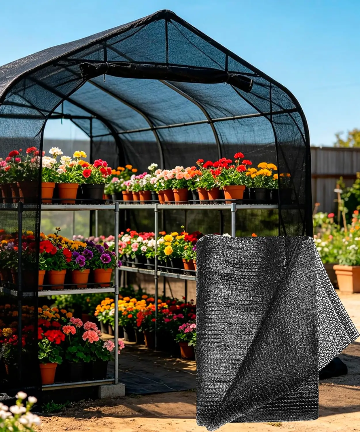 40-50% Sun Block Shade Cloth, 10x100FT Breathable Mesh for Garden Greenhouse Patio Plants
40-50% Sun Block Shade Cloth, 10x100FT Breathable Mesh for Garden Greenhouse Patio Plants