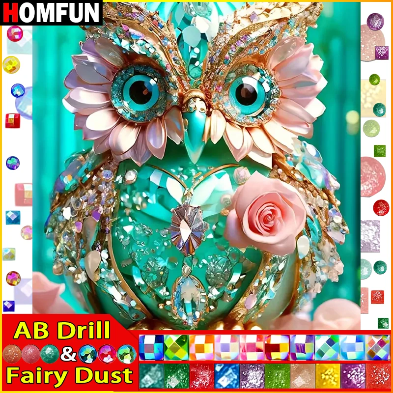 HOMFUN Фея Пыль AB DIY Алмазная картина "Животное Сова" Полная дрель Квадратная круглая Алмазная вышивка 5D Алмазное украшение
HOMFUN Фея Пыль AB DIY Алмазная картина "Животное Сова" Полная дрель Квадратная круглая Алмазная вышивка 5D Алмазное украшение