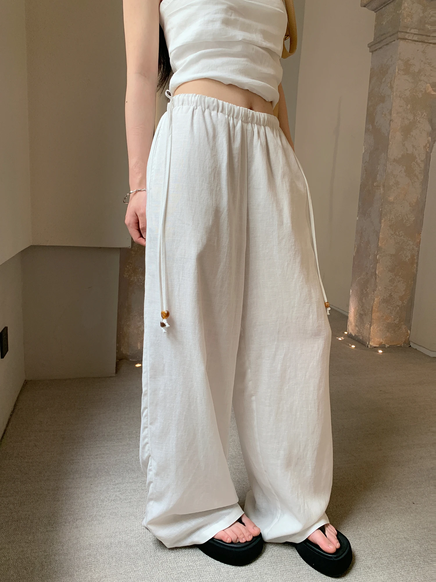 WITHMXBOOM ey Casual Pants Draped Comfortable Loose Fit High Waist Straight Leg Linen Floor Length Ladies Faion Summer
WITHMXBOOM ey Casual Pants Draped Comfortable Loose Fit High Waist Straight Leg Linen Floor Length Ladies Faion Summer