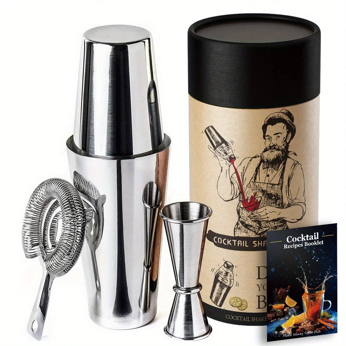 3PCS/SET Premium 304 Stainless Steel Boston Cocktail Shaker Set - Essential Bar & Kitchen Tool For Mixing Drinks
3PCS/SET Premium 304 Stainless Steel Boston Cocktail Shaker Set - Essential Bar & Kitchen Tool For Mixing Drinks