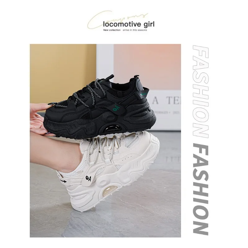 Summer Women unky Dad Sneakers Breathable Mesh Platform Casual Shoes Lace-Up Versatile Korean Style Streetwear Trendy Footwear
Summer Women unky Dad Sneakers Breathable Mesh Platform Casual Shoes Lace-Up Versatile Korean Style Streetwear Trendy Footwear