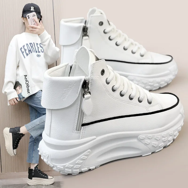 2025 Summer High-top Shoes Womens Summer Leather Women Sneakers Breathable Vulcanized Platform Shoes Fashion Casualot Women
2025 Summer High-top Shoes Womens Summer Leather Women Sneakers Breathable Vulcanized Platform Shoes Fashion Casualot Women