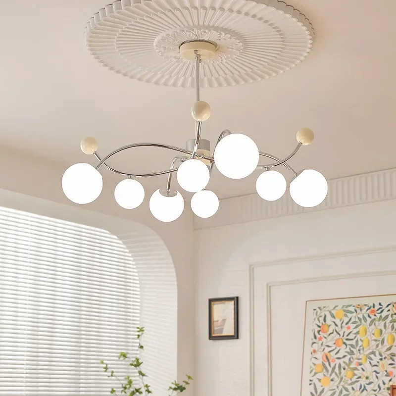 SANDYHA Modern White Ball LED Pendant Light Cream Ceiling Chandelier for Bedroom Living Room Dining Table Home Decor
SANDYHA Modern White Ball LED Pendant Light Cream Ceiling Chandelier for Bedroom Living Room Dining Table Home Decor