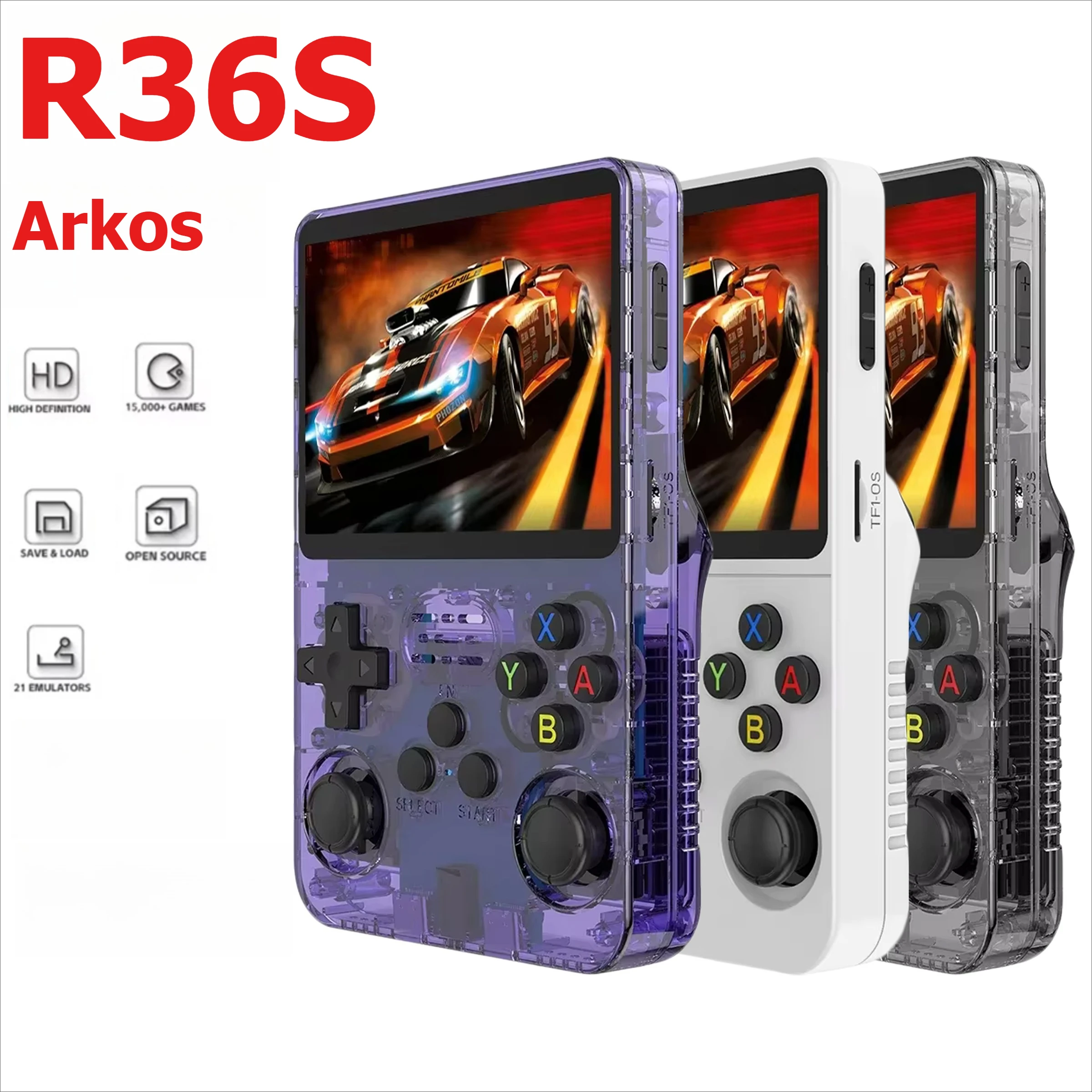 R36S Retro Handheld Gaming Console Arkos 3.5-Inch IPS HD 4K 64G/128G 20000/40000 Class Games Portable Gaming Console
R36S Retro Handheld Gaming Console Arkos 3.5-Inch IPS HD 4K 64G/128G 20000/40000 Class Games Portable Gaming Console