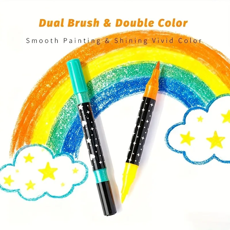 1 Set of Dual-Tip Dual-Color Round Glitter Pens, a Set of 12 Glitter Colored Markers, Dual-Tip Fluorescent Pens, Colorful Glitter Pens, Professional Glitter Marker Pens Suitable for Artists and Supplies
1 Set of Dual-Tip Dual-Color Round Glitter Pens, a Set of 12 Glitter Colored Markers, Dual-Tip Fluorescent Pens, Colorful Glitter Pens, Professional Glitter Marker Pens Suitable for Artists and Supplies