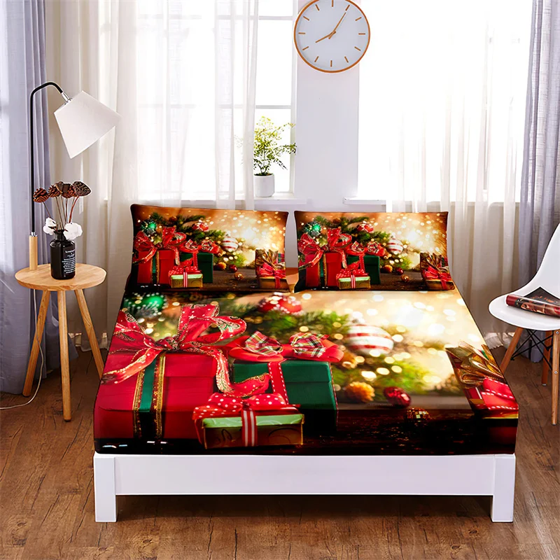 Bedding Set Christmas Fitted Sheet Set Bed Set Mattress Cover Four Corners Elastic Band Non Slip Bed Sheets and Pillowcases
Bedding Set Christmas Fitted Sheet Set Bed Set Mattress Cover Four Corners Elastic Band Non Slip Bed Sheets and Pillowcases