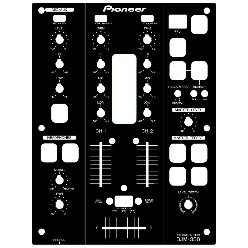 PVC self-adhesive film DJM350 mixer panel skin DJ film protective sticker black original color made of PVC material
PVC self-adhesive film DJM350 mixer panel skin DJ film protective sticker black original color made of PVC material