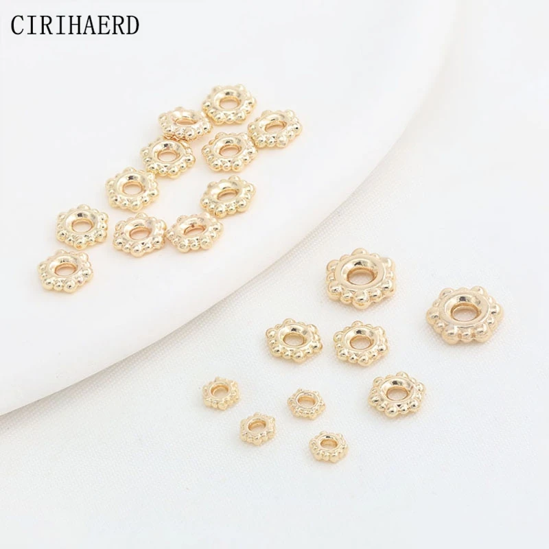 20-30Pcs Beads For Separation 14K Gold Plated Snowflake Spacer Piece Beads For Bracelet DIY Jewelery Making Supplies Flat Bead
20-30Pcs Beads For Separation 14K Gold Plated Snowflake Spacer Piece Beads For Bracelet DIY Jewelery Making Supplies Flat Bead
