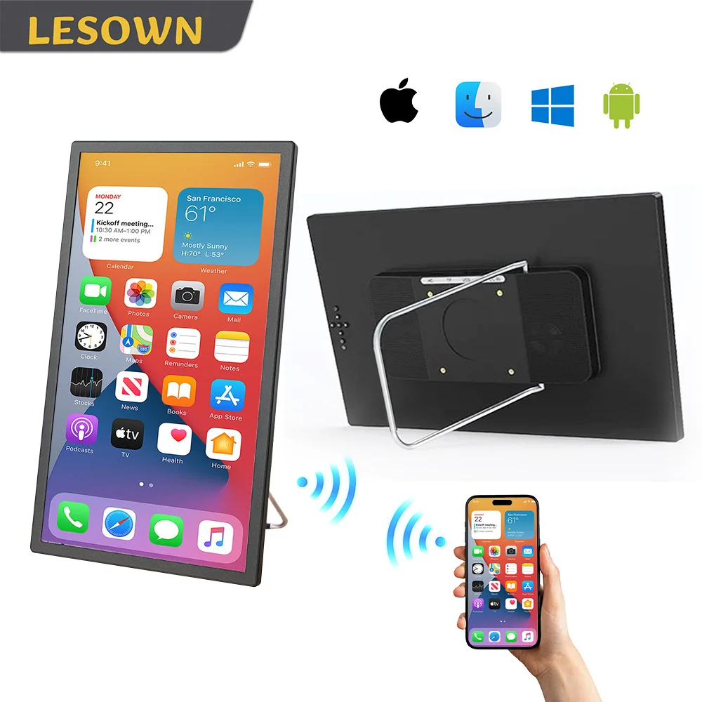 LESOWN 15.6 18.5 Inch FHD Wireless Portable Monitor 1920x1080 LCD Additional Screen for Video Entertainment YouTube Mobile phone
LESOWN 15.6 18.5 Inch FHD Wireless Portable Monitor 1920x1080 LCD Additional Screen for Video Entertainment YouTube Mobile phone