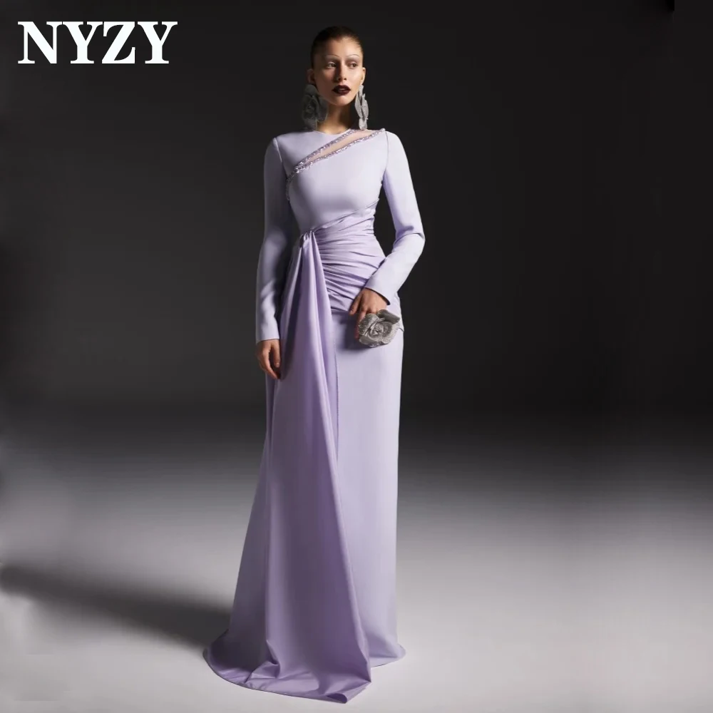 NYZY E465 Customized Lavender Arabic Evening Dresses 2025 Long Sleeves Party Prom Occasion Formal Gowns
NYZY E465 Customized Lavender Arabic Evening Dresses 2025 Long Sleeves Party Prom Occasion Formal Gowns