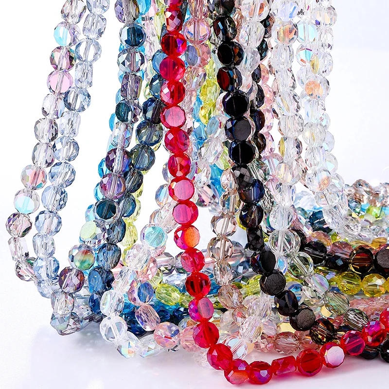Flat Round Glass Beads Transparent Faceted Glass Spacers Colorful Coin Beads Crystal Loose Beads for Jewelry Making DIY Bracelet
Flat Round Glass Beads Transparent Faceted Glass Spacers Colorful Coin Beads Crystal Loose Beads for Jewelry Making DIY Bracelet
