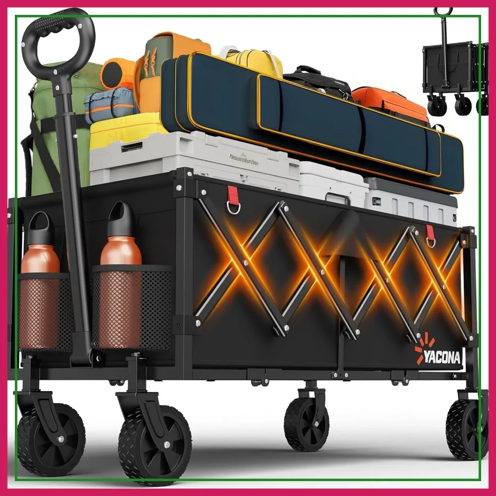 35" L Extra Long Heavy Duty Foldable Wagon, 360LBS Capacity Utility Cart for Groceries, Camping
35" L Extra Long Heavy Duty Foldable Wagon, 360LBS Capacity Utility Cart for Groceries, Camping