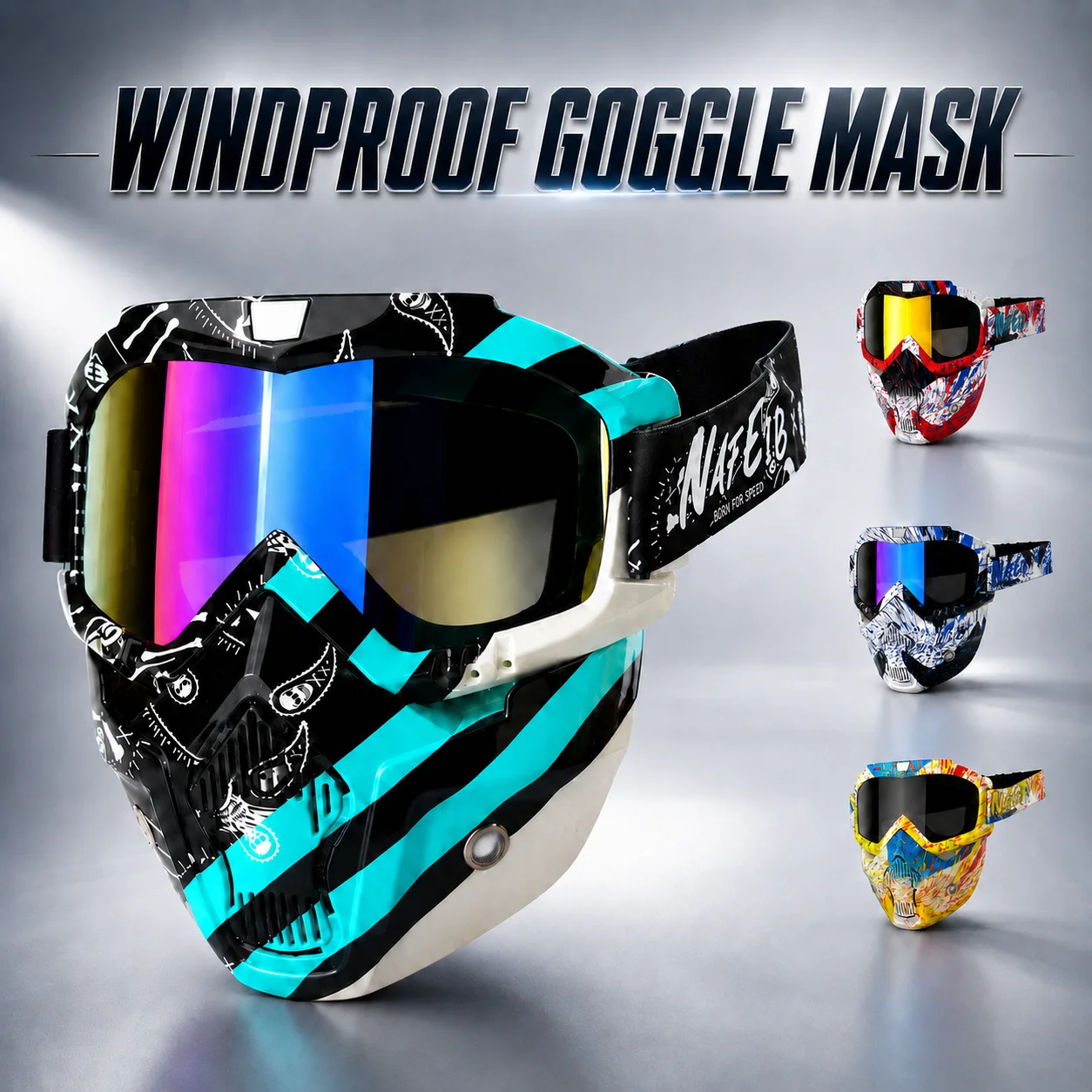 Windproof Outdoor Mask Glasses Men Off-road HD Lens MX MTB ATV Anti-Fog Full Face Protection Tactical Helmet Mask Adjustable
Windproof Outdoor Mask Glasses Men Off-road HD Lens MX MTB ATV Anti-Fog Full Face Protection Tactical Helmet Mask Adjustable