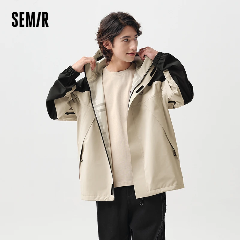 Semir Верхняя одежда Мужские непромокаемые и влагостойкие куртки Пара весенних лоскутных курток контрастного цвета Свободные топы с капюшоном
Semir Верхняя одежда Мужские непромокаемые и влагостойкие куртки Пара весенних лоскутных курток контрастного цвета Свободные топы с капюшоном