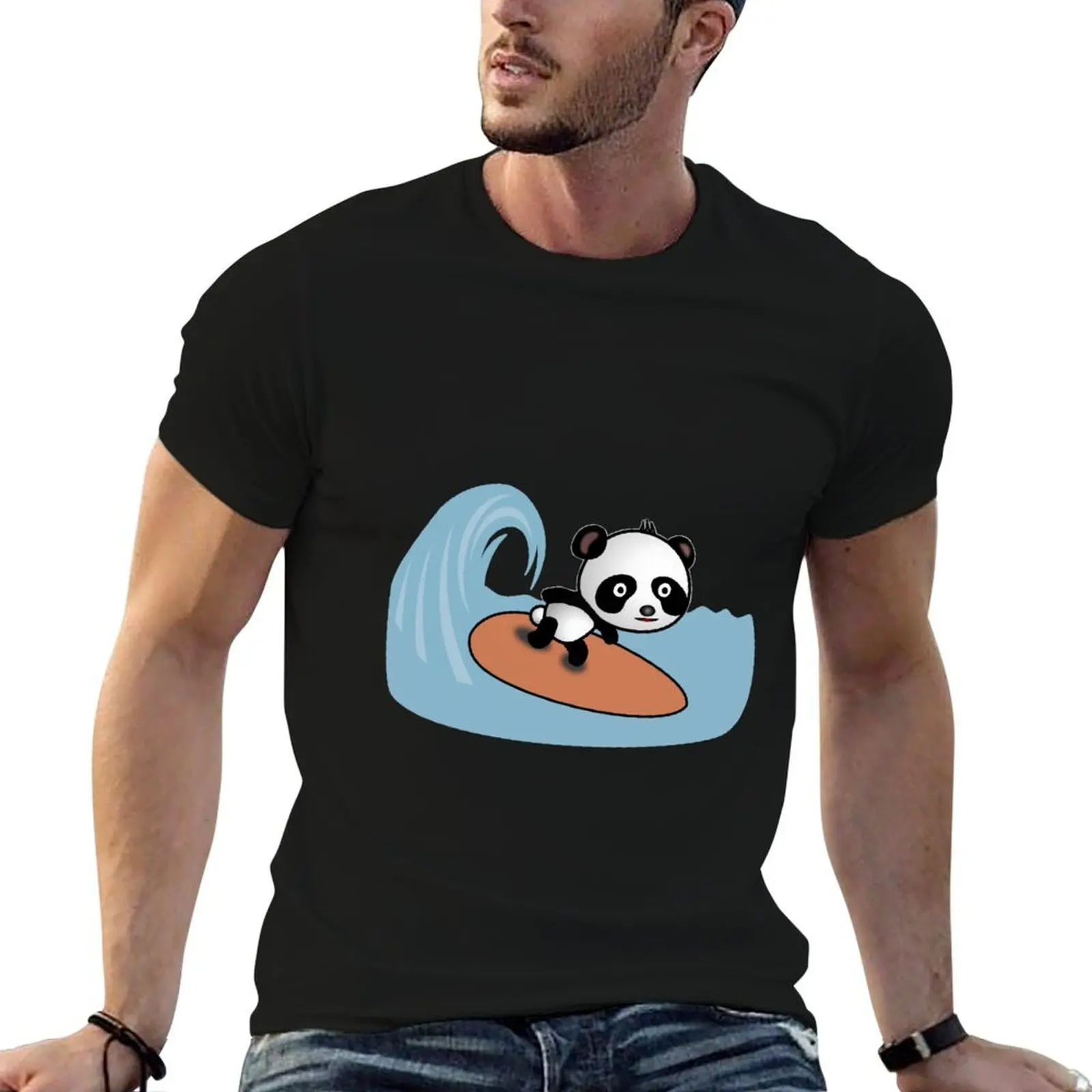 Panda surfer rides the wave - comic style motif T-Shirt t shirts for man slim fit man t shirts high quality luxury brand T-Shirt
Panda surfer rides the wave - comic style motif T-Shirt t shirts for man slim fit man t shirts high quality luxury brand T-Shirt