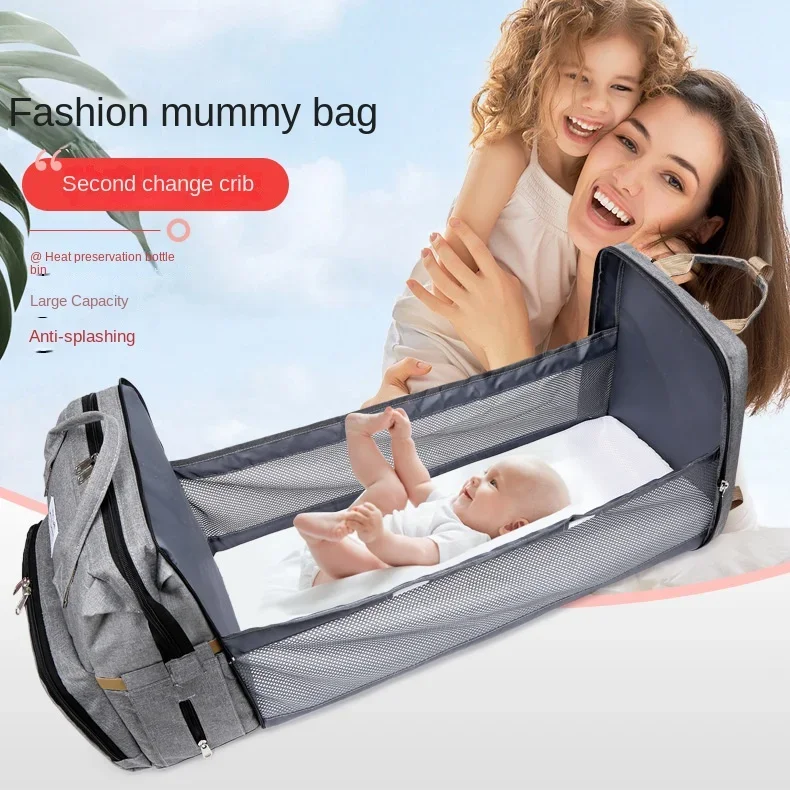 New Fashion Mommy Bag Folding Baby Bed Mother and Baby Bag Large Capacity Portable Milk Bottle Diaper Double Shoulder Mom's Bag
New Fashion Mommy Bag Folding Baby Bed Mother and Baby Bag Large Capacity Portable Milk Bottle Diaper Double Shoulder Mom's Bag