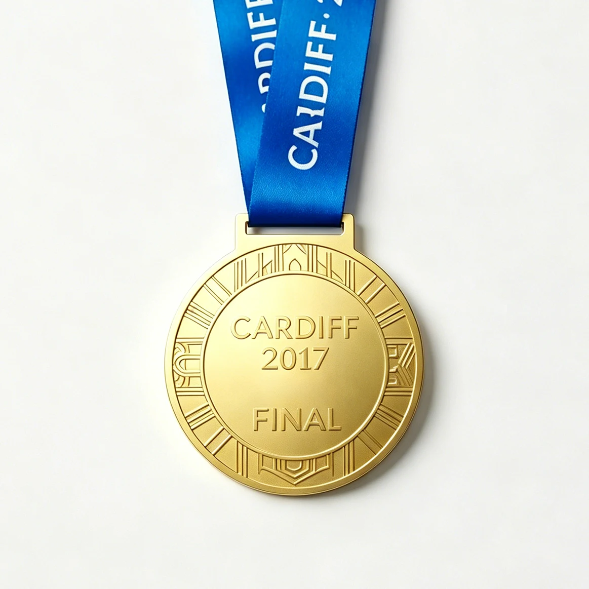 CARDIFF 2017 Style Football Award Medal with Ribbon for Fans Collection
CARDIFF 2017 Style Football Award Medal with Ribbon for Fans Collection