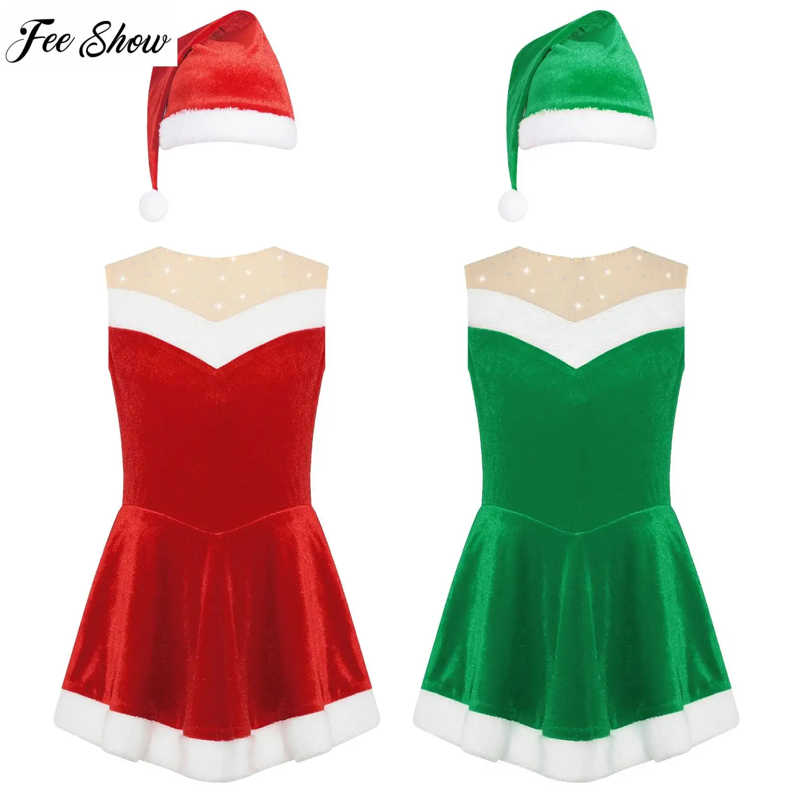 2Pcs Kids Girls Christmas Costume Santa Claus Costume Soft Flannel Sequins Dress Bodysuit Dancewear with Christmas Hat Set
2Pcs Kids Girls Christmas Costume Santa Claus Costume Soft Flannel Sequins Dress Bodysuit Dancewear with Christmas Hat Set