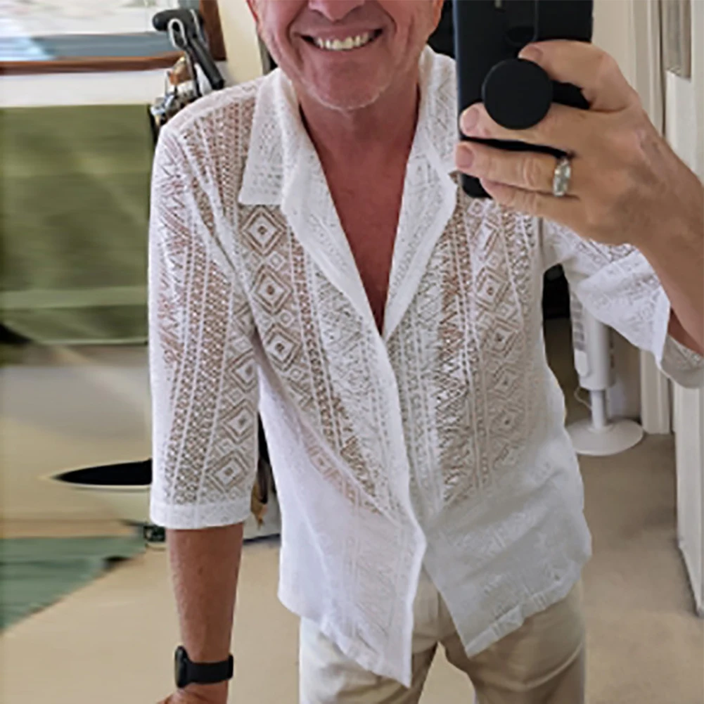Collar Shirts Mens Shirt Daily Party See Through Shirt Shirts Clubwear Comfortable Lace Middle Sleeve Transparent
Collar Shirts Mens Shirt Daily Party See Through Shirt Shirts Clubwear Comfortable Lace Middle Sleeve Transparent