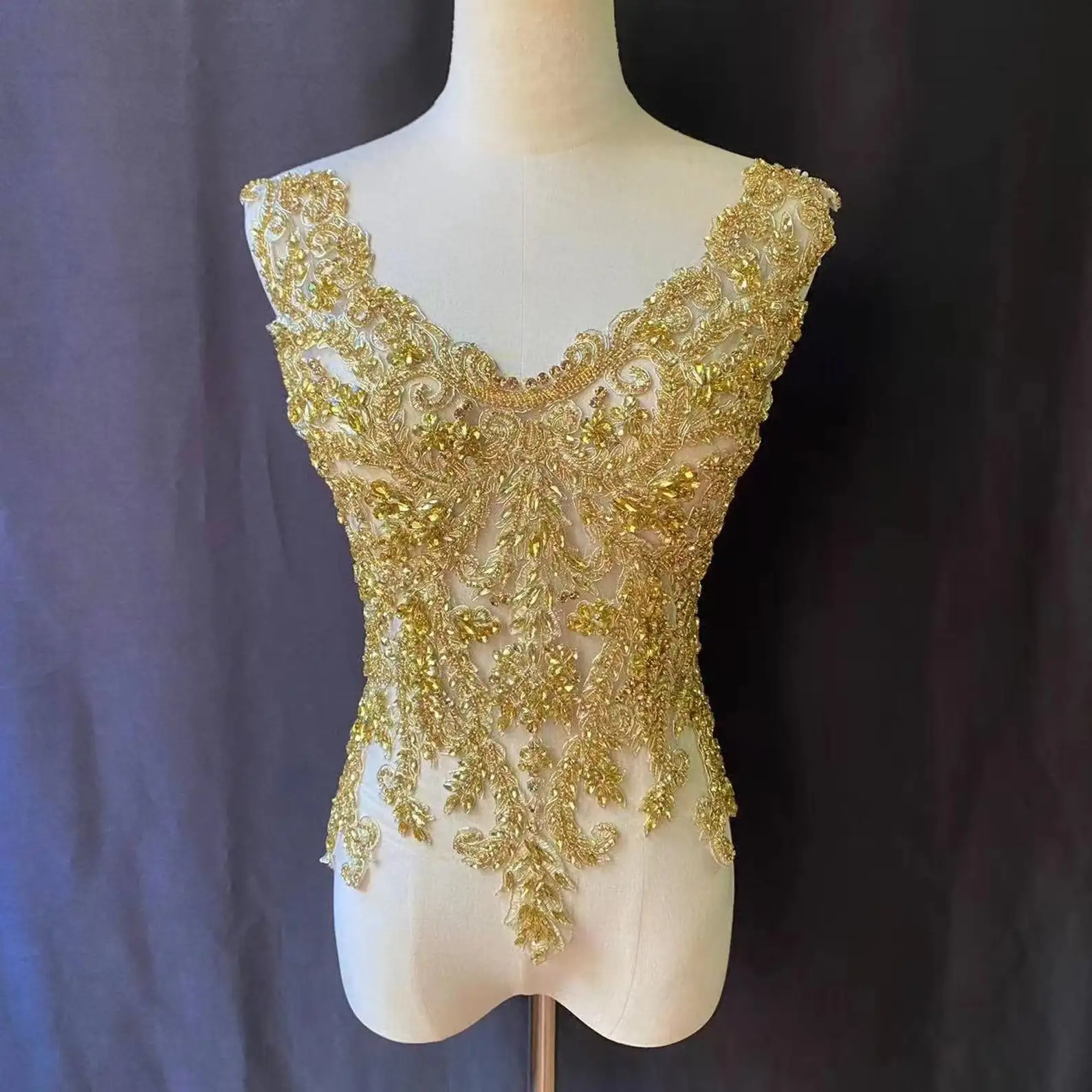 Gold Rhinestones Clothes Applique and Patches For Wedding Evening Dress Couture DIY
Gold Rhinestones Clothes Applique and Patches For Wedding Evening Dress Couture DIY