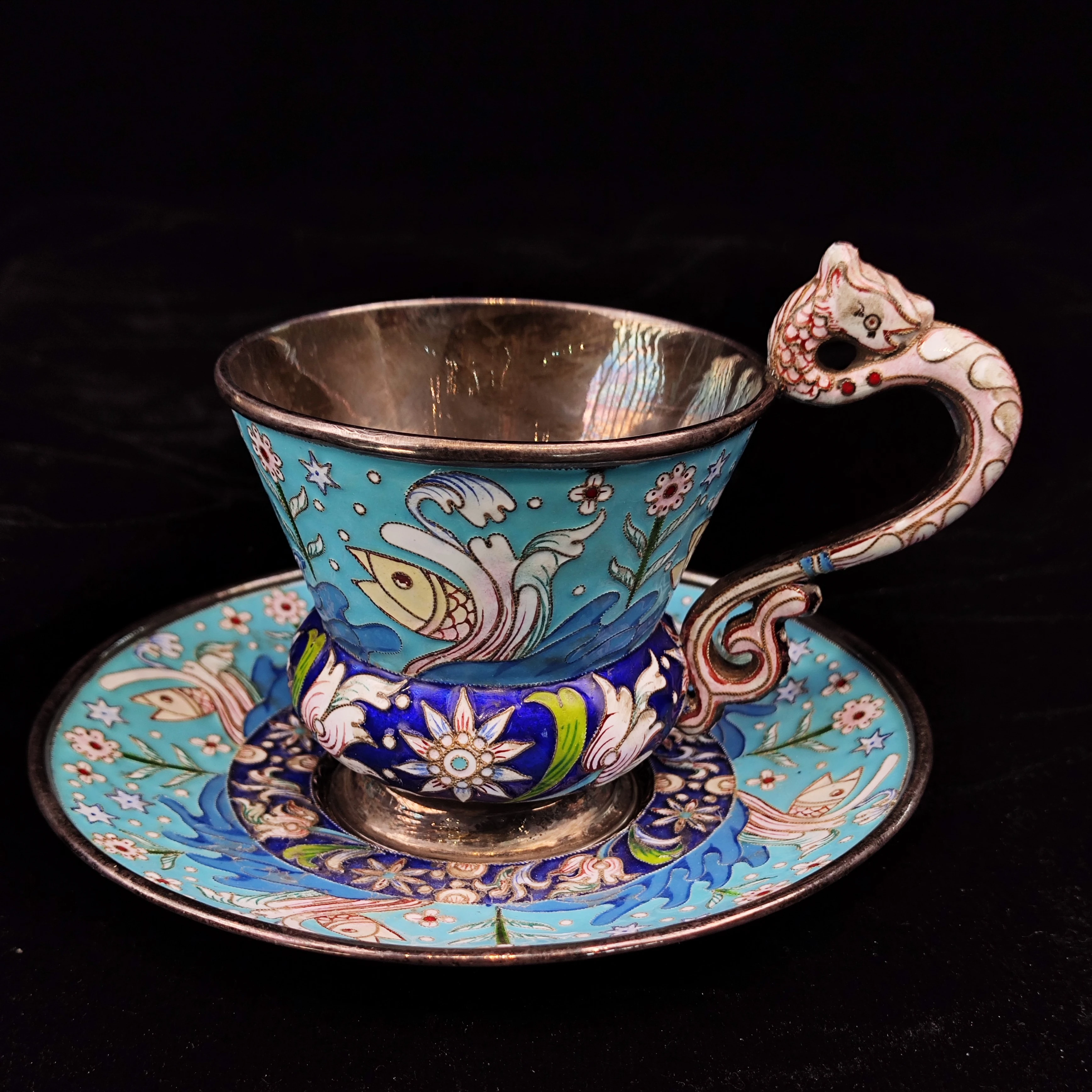 Handmade Sterling Silver Tea And Coffee Set Elegant Floral Pattern Filigree Enamel Luxury New Arrival Hot Selling Item
Handmade Sterling Silver Tea And Coffee Set Elegant Floral Pattern Filigree Enamel Luxury New Arrival Hot Selling Item