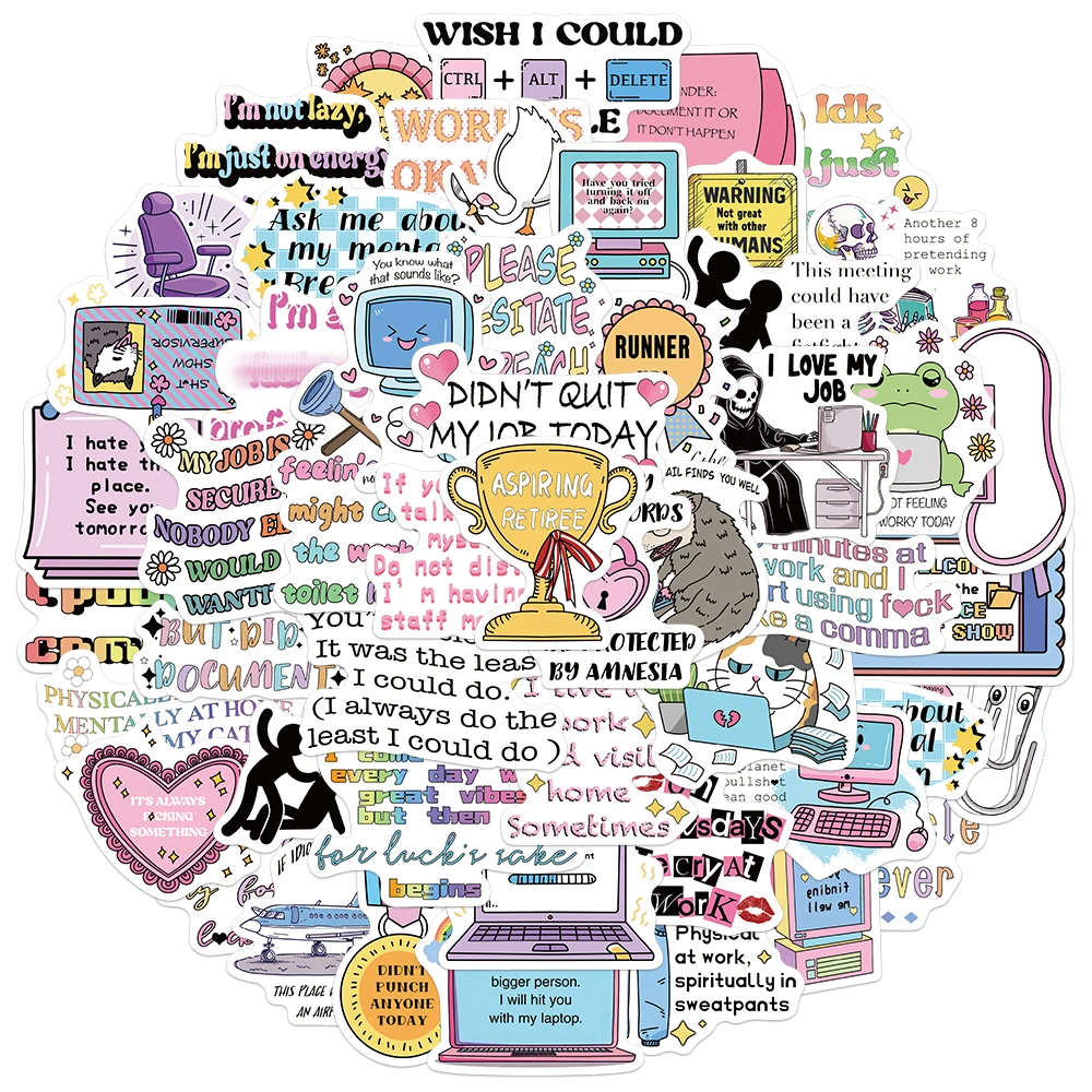 50PCS Creative Cute Snarky Meme Cartoon Simple Stickers Decorative Phone Cases Notebook DIY Personalized Stickers
50PCS Creative Cute Snarky Meme Cartoon Simple Stickers Decorative Phone Cases Notebook DIY Personalized Stickers