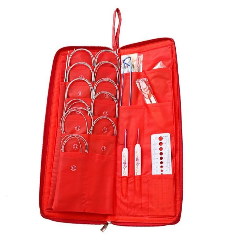 33 Pairs Plus Knitting Accessories Knitting Tools Stainless Steel Sweater Needle Set Long and Short Straight Needle Ring Needle
33 Pairs Plus Knitting Accessories Knitting Tools Stainless Steel Sweater Needle Set Long and Short Straight Needle Ring Needle