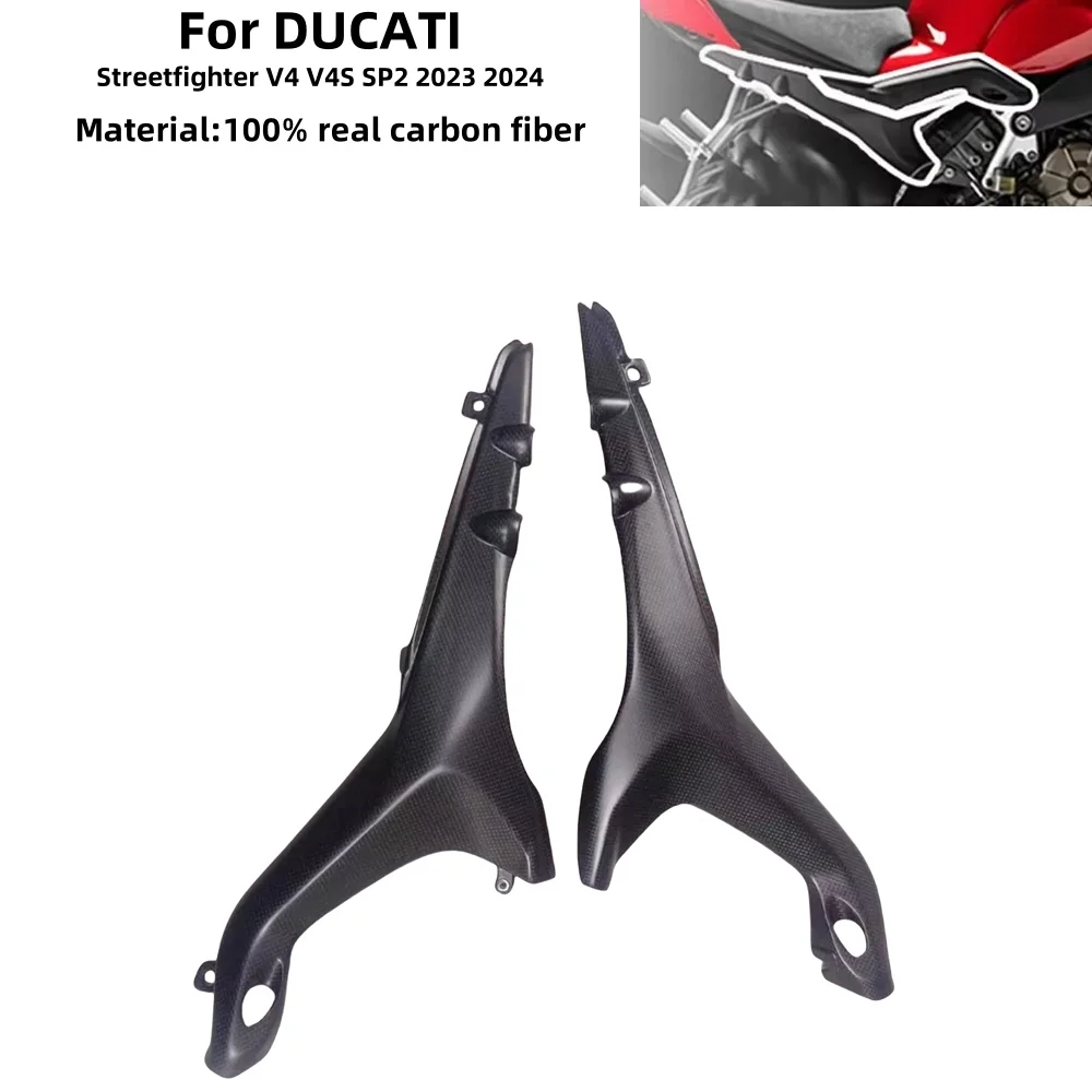For DUCATI Streetfighter V4 V4S SP2 2023 2024 Carbon Fiber Frame Covers Seat Side Panels Motorcycle Accessories Modified Parts
For DUCATI Streetfighter V4 V4S SP2 2023 2024 Carbon Fiber Frame Covers Seat Side Panels Motorcycle Accessories Modified Parts