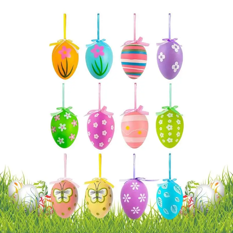 Tree Decorations Easter Egg Pendant 12X Hand Painted Artificial Eggs Easter Parties Decor Painted Eggs Eggs Ornaments Fake
Tree Decorations Easter Egg Pendant 12X Hand Painted Artificial Eggs Easter Parties Decor Painted Eggs Eggs Ornaments Fake