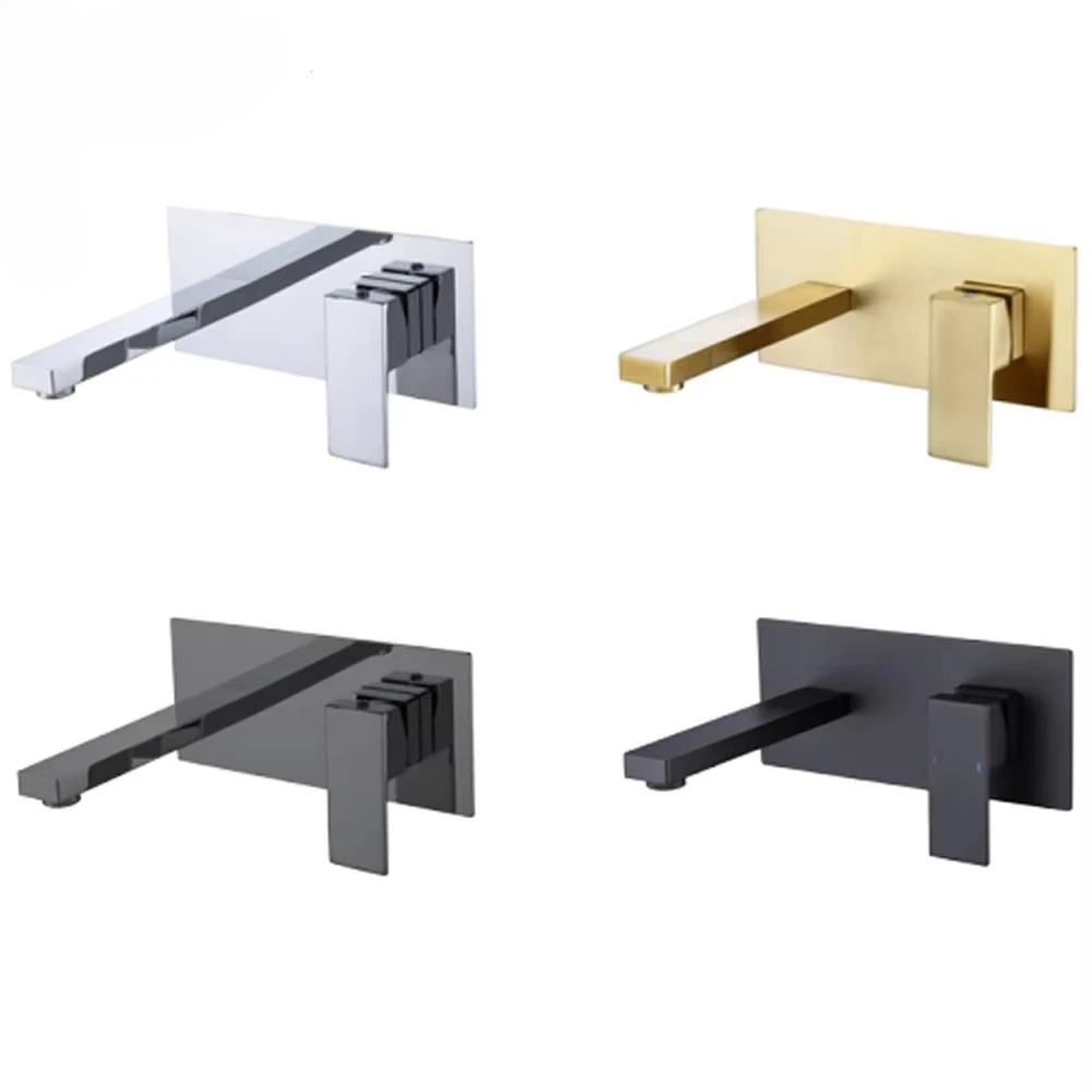 Новый дизайн, настенный хромированный однорычажный смеситель для раковины, смеситель для ванной комнаты, черное золото, латунный смеситель для раковины, современный 
Новый дизайн, настенный хромированный однорычажный смеситель для раковины, смеситель для ванной комнаты, черное золото, латунный смеситель для раковины, современный
