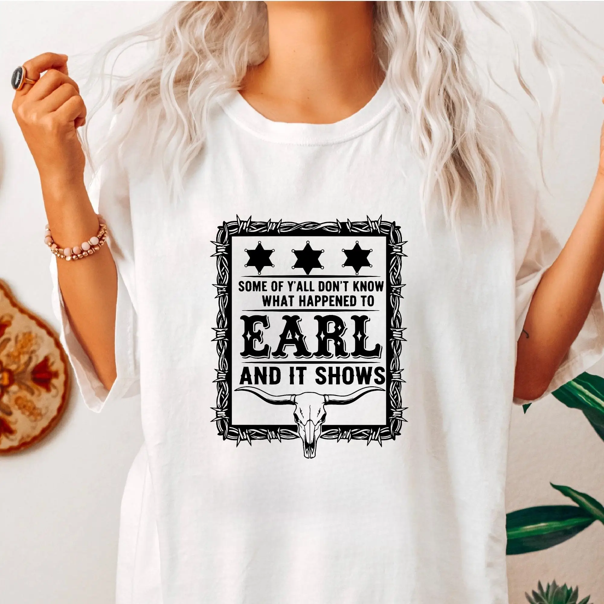 Country Music T-shirt Women Funny Slogan Print Graphic Tee Western Style Loose Short Sleeve Tops Cow Skull Streetwear Hip Hop
Country Music T-shirt Women Funny Slogan Print Graphic Tee Western Style Loose Short Sleeve Tops Cow Skull Streetwear Hip Hop