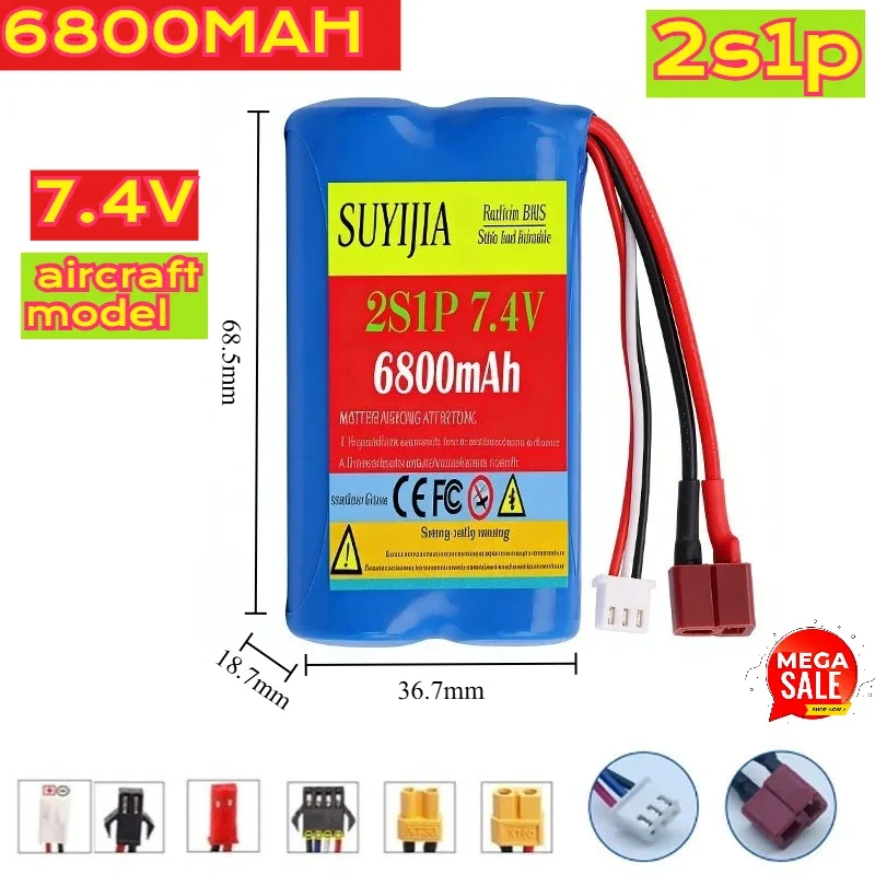 2s1p 6800mAh 7.4V SM-3P Plug Upgrade Li-ion Battery with Charger for MN82MN128 MN78 LC79 Remote Control Car Battery 2S 18650 25C
2s1p 6800mAh 7.4V SM-3P Plug Upgrade Li-ion Battery with Charger for MN82MN128 MN78 LC79 Remote Control Car Battery 2S 18650 25C
