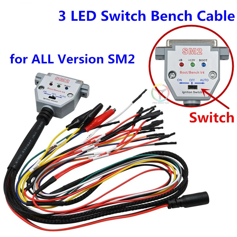 SM2 Pro J2534 Cable for VCI, 3 LED Lights DB25 Bench Cable for ECU Read Write, for Batt VCC Kline CAN-L CAN-H ECU Pinout
SM2 Pro J2534 Cable for VCI, 3 LED Lights DB25 Bench Cable for ECU Read Write, for Batt VCC Kline CAN-L CAN-H ECU Pinout